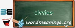 WordMeaning blackboard for civvies